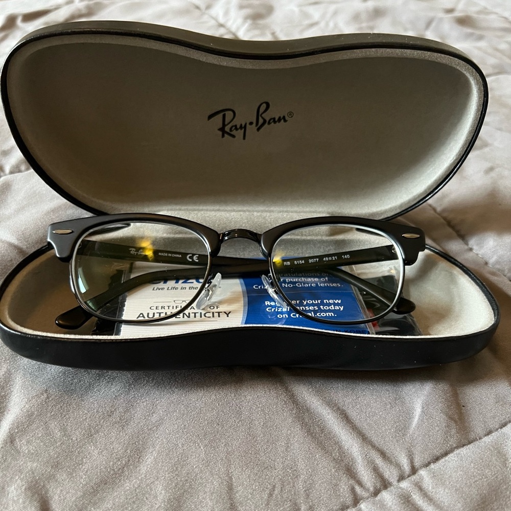 RayBan black clubmaster eyeglasses